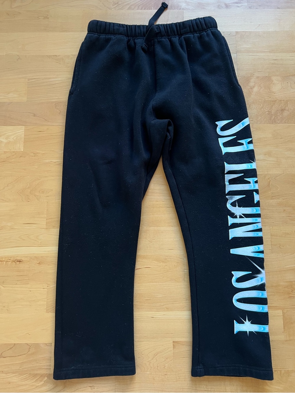 Unisex Black Sweatpants with Side Graphic’s